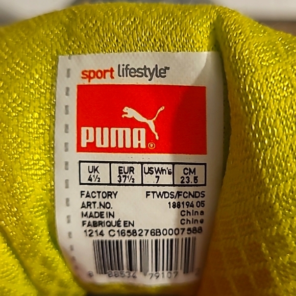 Puma locell 1.0 sneakers athletic running shoes gray pink lime green size 7 - Picture 8 of 9